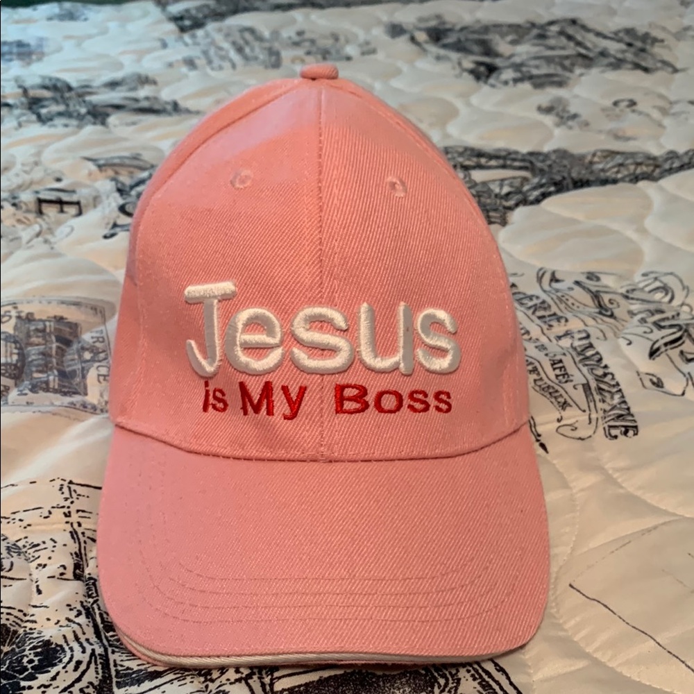Pink 'Jesus is My Boss' Cap